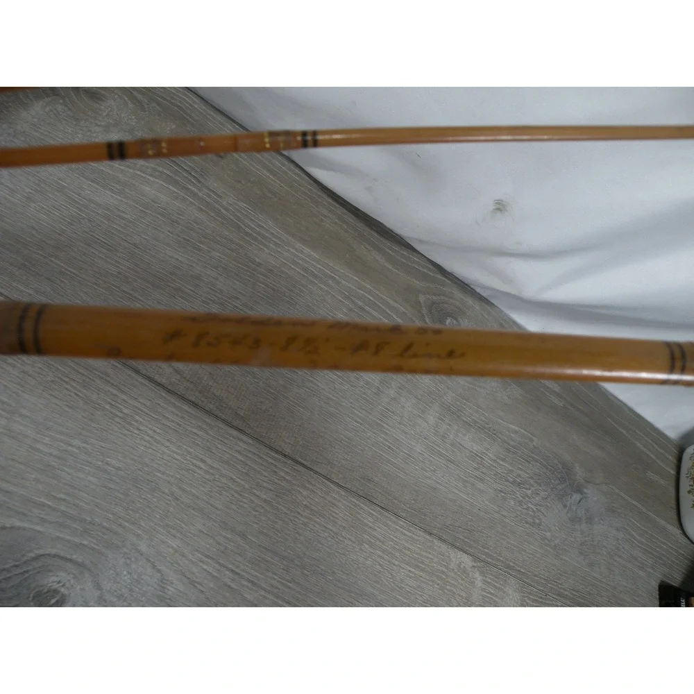 Vintage Heddon Golden Mark 50 Fiberglass Fly Rod 9ft & Oren-O-Matic Spincast